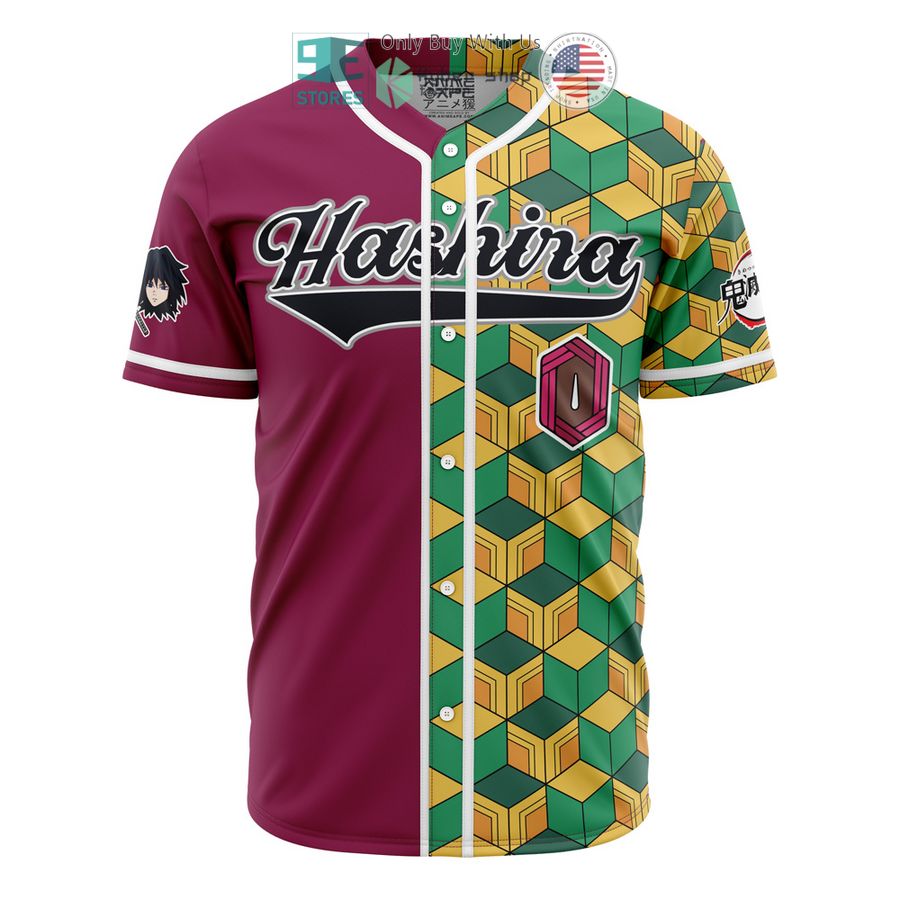 hashira giyu tomioka demon slayer baseball jersey 2 68799
