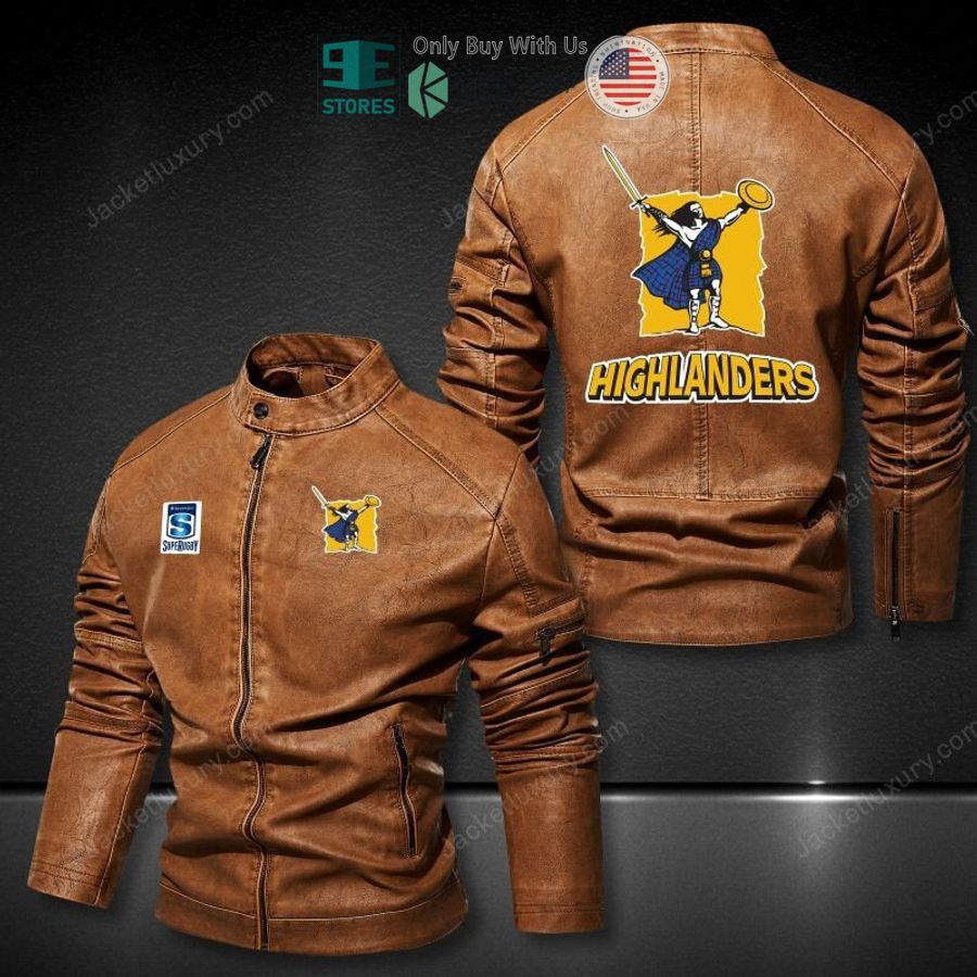 NEW Highlanders Super Rugby Motor Leather Jacket 3 highlanders super rugby motor leather jacket 3 97274