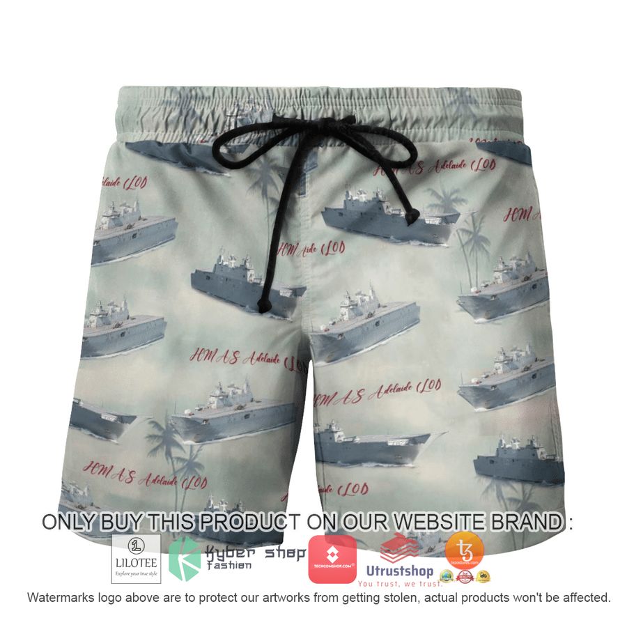 HOT HMAS Adelaide L01 Royal Australian Navy Hawaiian Shirt, Shorts 7 hmas adelaide l01 royal australian navy hawaiian shirt beach shorts 7 83936