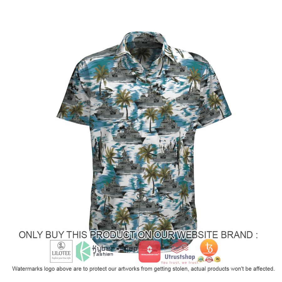 hmas arunta ffh 151 royal australian navy hawaiian shirt beach shorts 2 44361