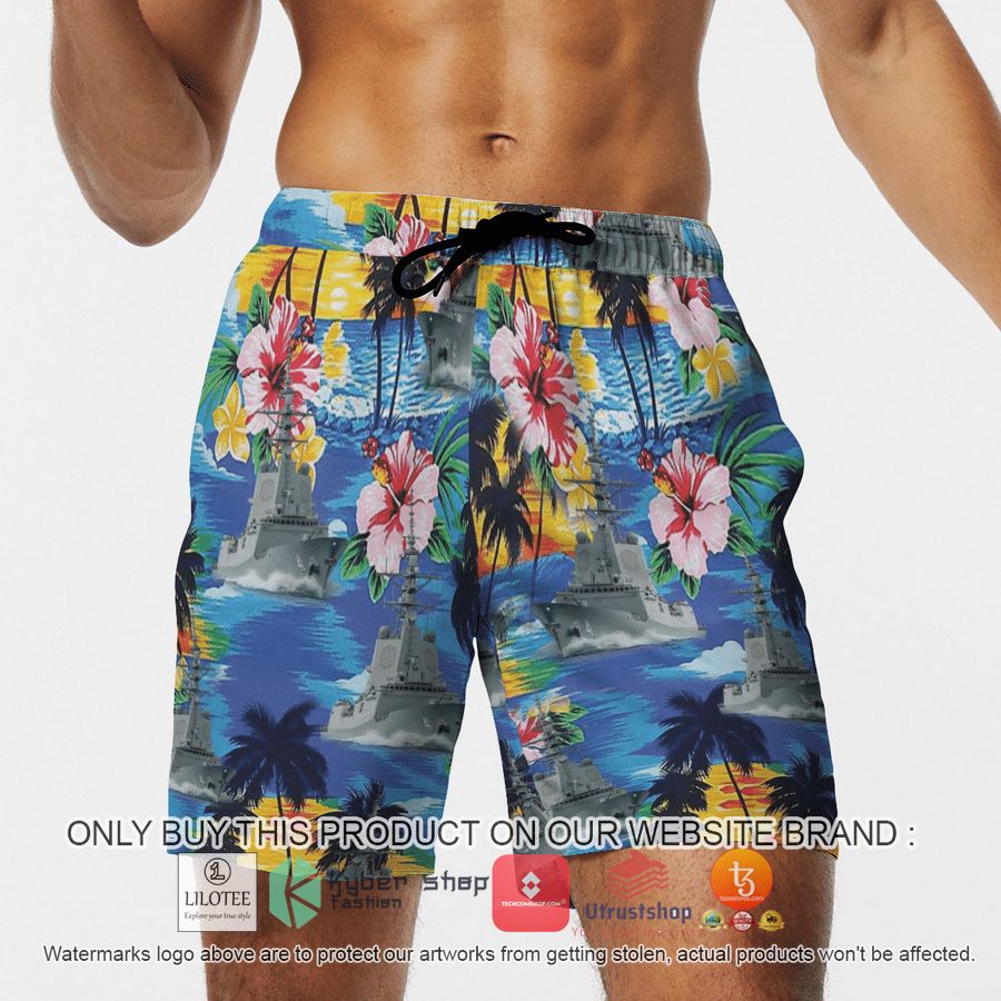 HOT HMAS Brisbane DDG 41 Royal Australian Navy Colors Hawaiian Shirt, Shorts 13 hmas brisbane ddg 41 royal australian navy colors hawaiian shirt beach shorts 13 3130