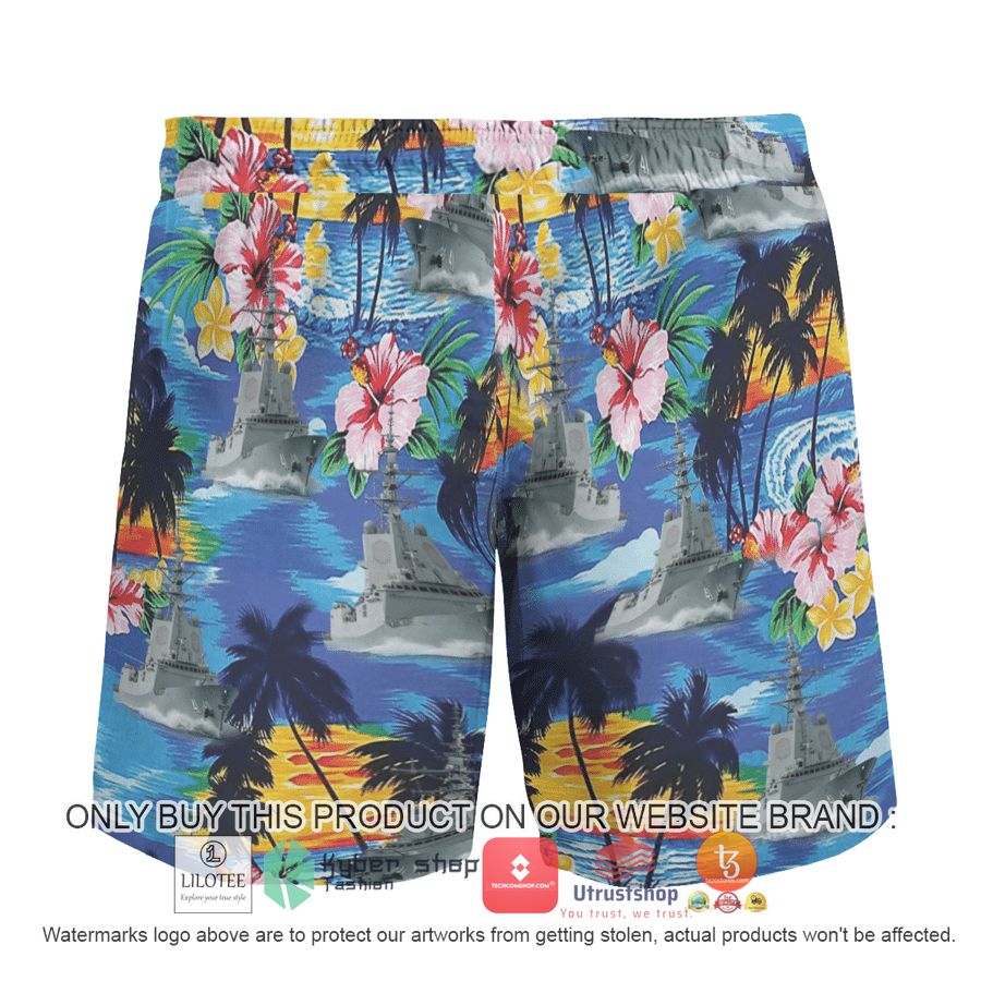 HOT HMAS Brisbane DDG 41 Royal Australian Navy Colors Hawaiian Shirt, Shorts 9 hmas brisbane ddg 41 royal australian navy colors hawaiian shirt beach shorts 9 58757