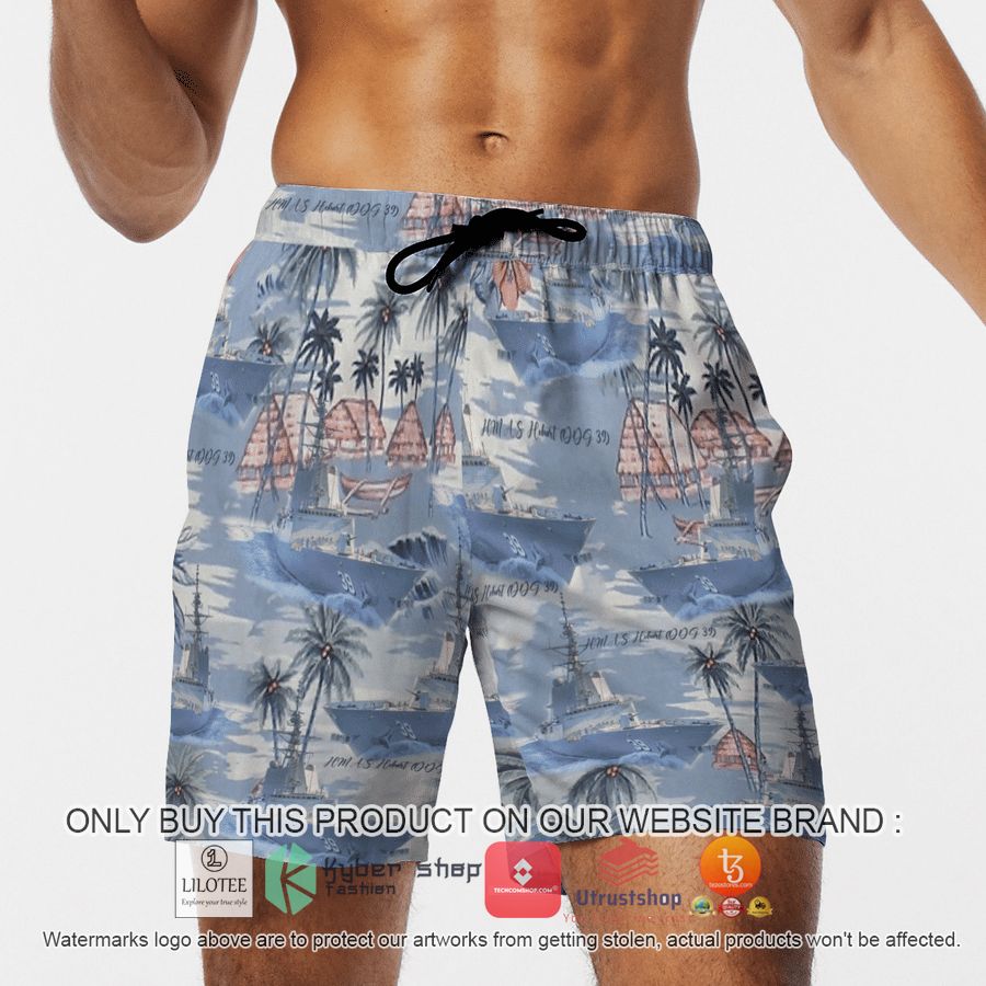 HOT HMAS Hobart DDG 39 Royal Australian Navy Hibiscus Hawaiian Shirt, Shorts 14 hmas hobart ddg 39 royal australian navy hibiscus hawaiian shirt beach shorts 14 24998