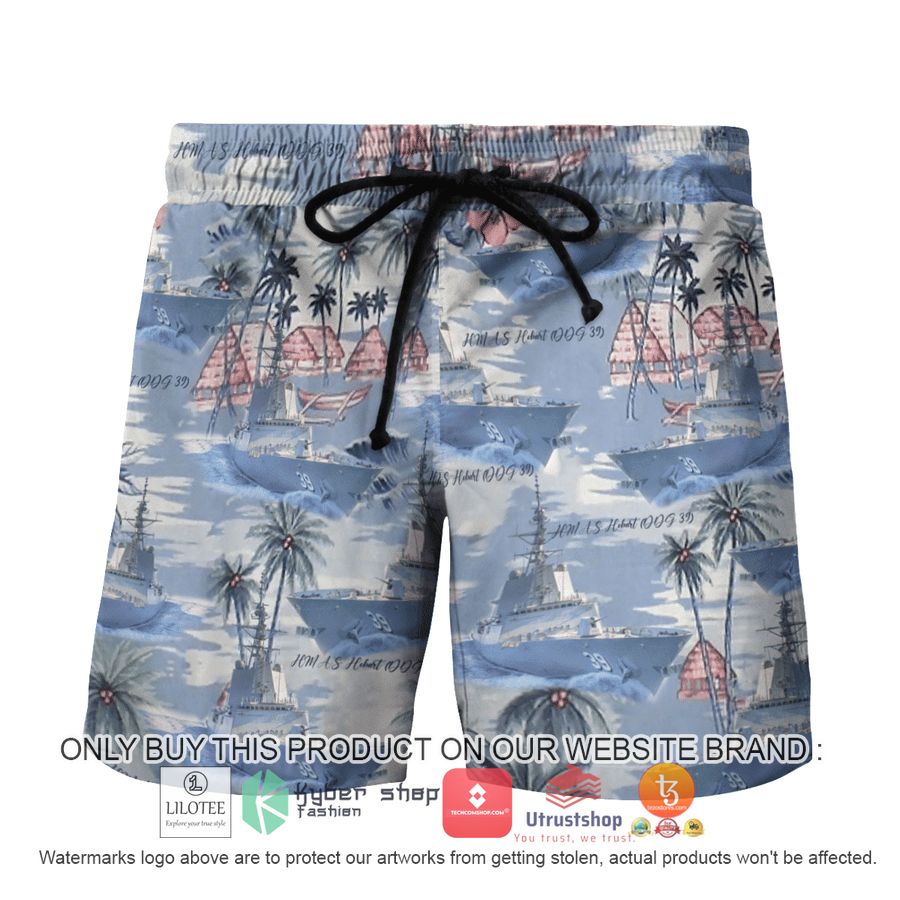 HOT HMAS Hobart DDG 39 Royal Australian Navy Hibiscus Hawaiian Shirt, Shorts 7 hmas hobart ddg 39 royal australian navy hibiscus hawaiian shirt beach shorts 7 75898