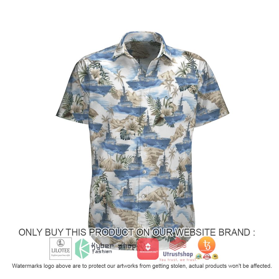 hmas hobart ddg 39 royal australian navy ship hawaiian shirt beach shorts 1 47824