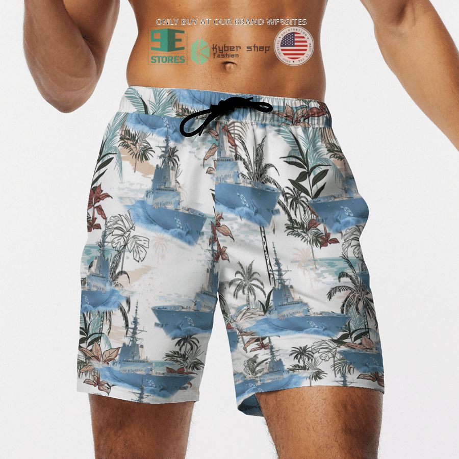 NEW HMAS Hobart DDG 39 Royal Australian Navy white Hawaii Shirt, Shorts 13 hmas hobart ddg 39 royal australian navy white hawaiian shirt shorts 13 48807