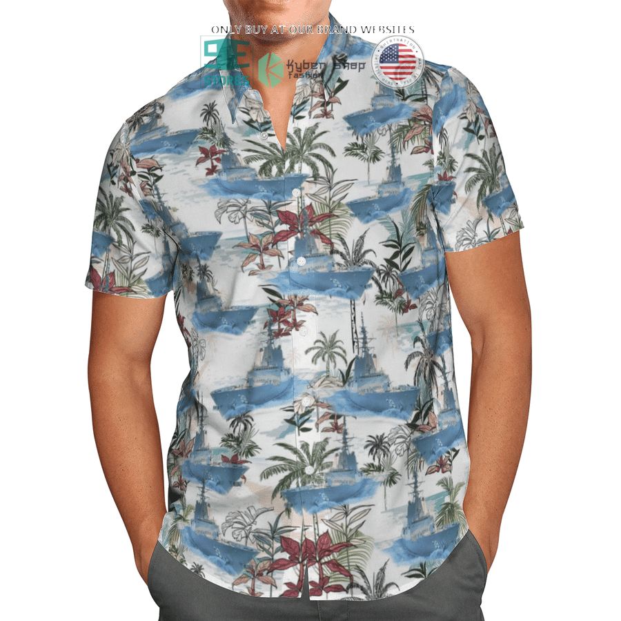 NEW HMAS Hobart DDG 39 Royal Australian Navy white Hawaii Shirt, Shorts 3 hmas hobart ddg 39 royal australian navy white hawaiian shirt shorts 3 93419