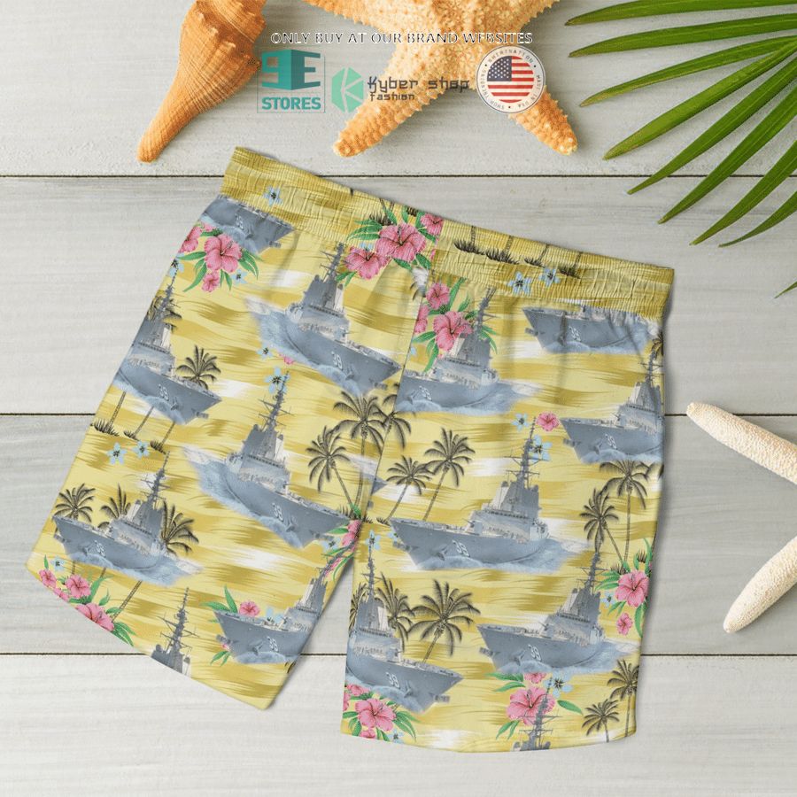 NEW HMAS Hobart DDG 39 Royal Australian Navy yellow Hawaii Shirt, Shorts 16 hmas hobart ddg 39 royal australian navy yellow hawaiian shirt shorts 16 50033