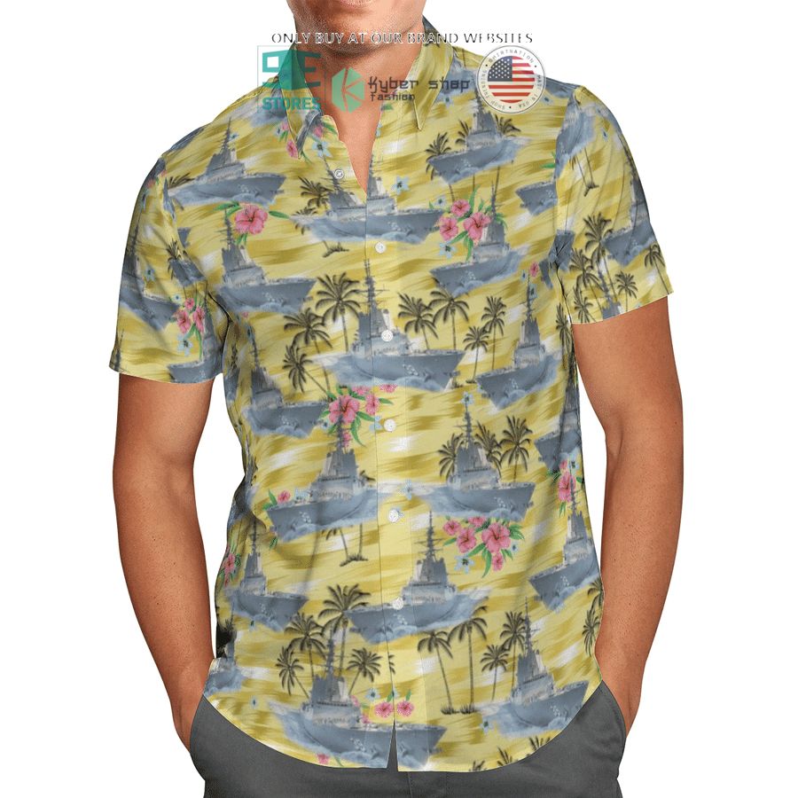 NEW HMAS Hobart DDG 39 Royal Australian Navy yellow Hawaii Shirt, Shorts 4 hmas hobart ddg 39 royal australian navy yellow hawaiian shirt shorts 4 66622