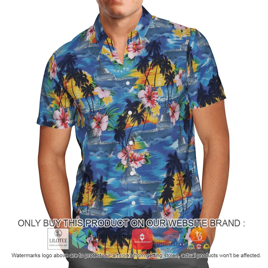 hobart class destroyer australian navy hawaiian shirt beach shorts 2 30426