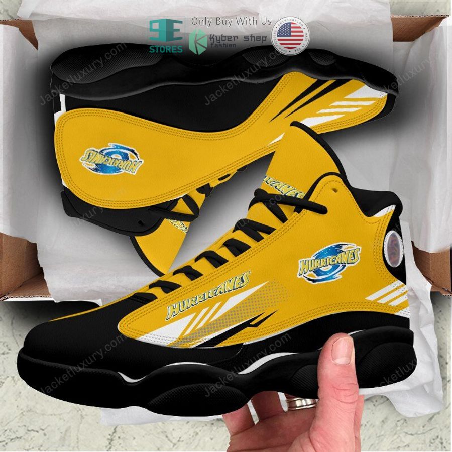 NEW Hurricanes Super Rugby yellow black Air Jordan 13 Sneaker 6 hurricanes super rugby yellow black air jordan 13 shoes 6 22406