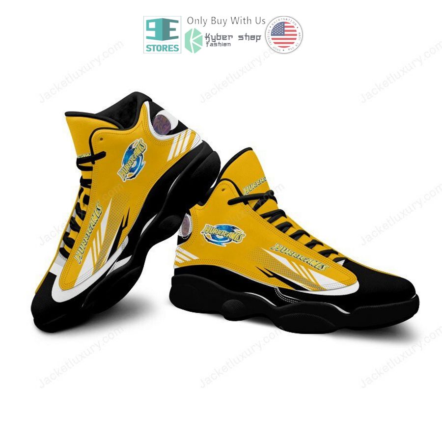 NEW Hurricanes Super Rugby yellow black Air Jordan 13 Sneaker 8 hurricanes super rugby yellow black air jordan 13 shoes 8 48075
