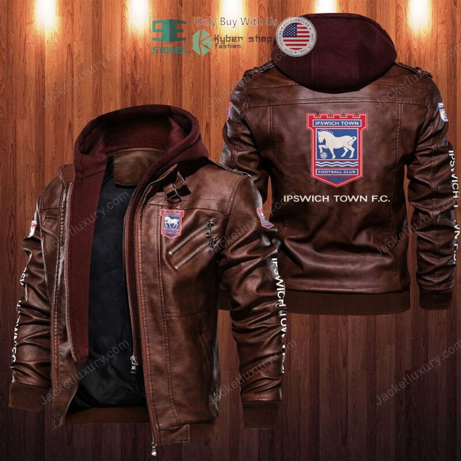 ipswich town f c leather jacket 2 5399