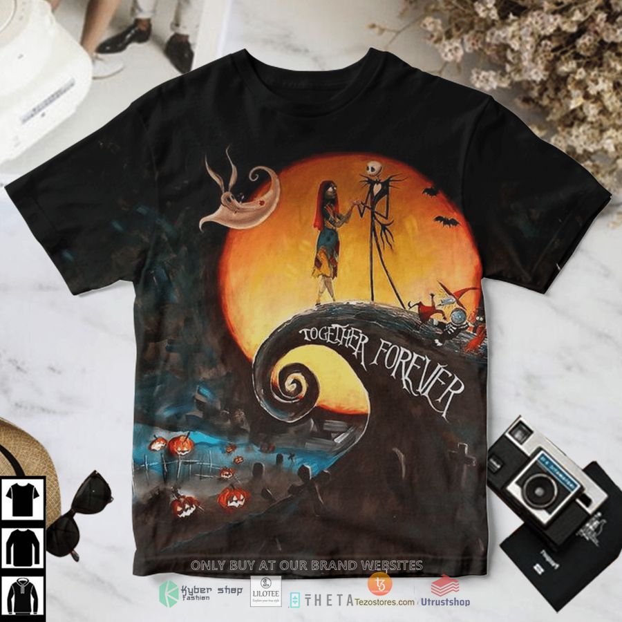 jack skellington and sally together forever t shirt 1 362
