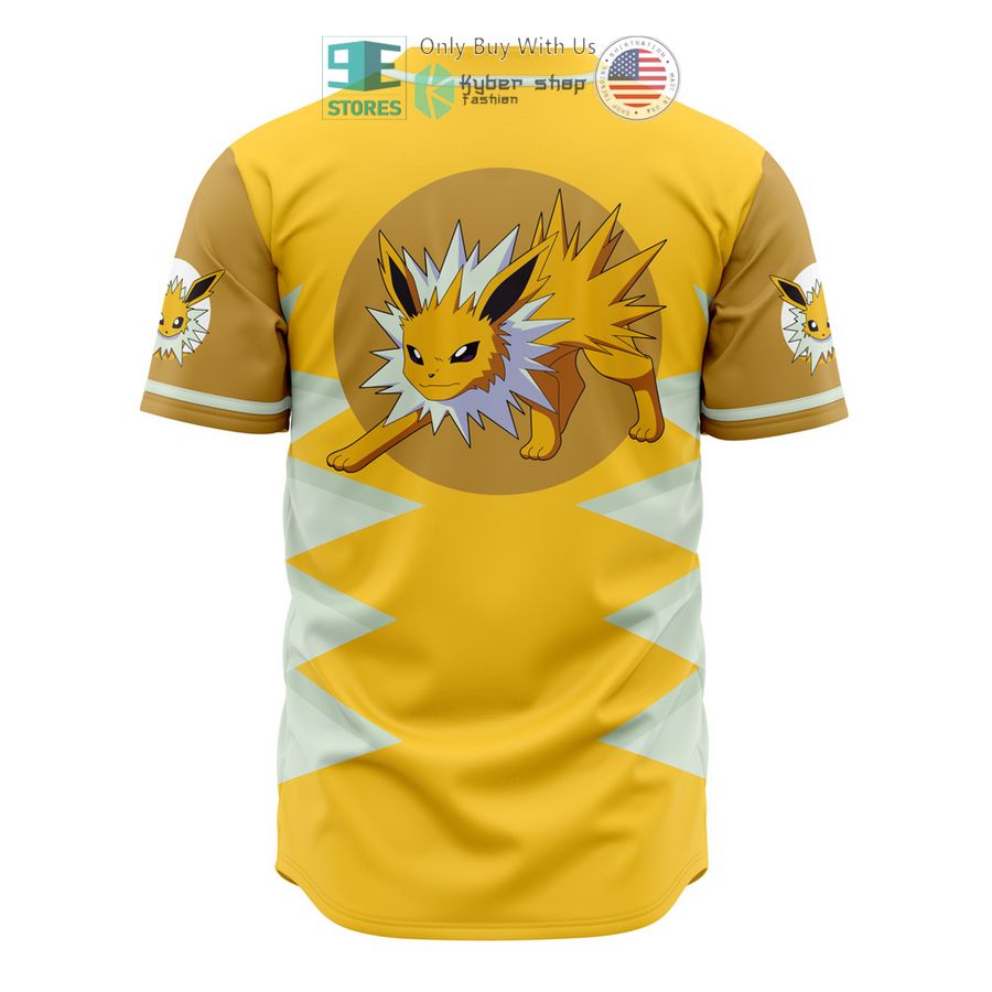 NEW Jolteon Eeveelution Pokemon Baseball Shirt 3 jolteon eeveelution pokemon baseball jersey 3 89151