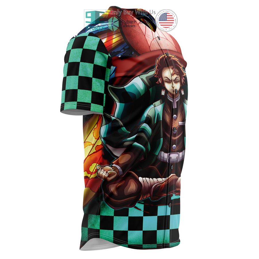 NEW Kamado Tanjiro Demon Slayer Baseball Shirt 3 kamado tanjiro demon slayer baseball jersey 3 3282