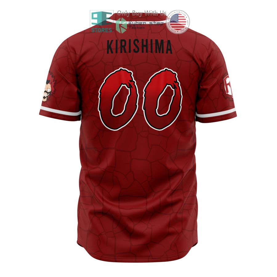 NEW Kirishima Red Riot My Hero Academia Baseball Shirt 3 kirishima red riot my hero academia baseball jersey 3 9363
