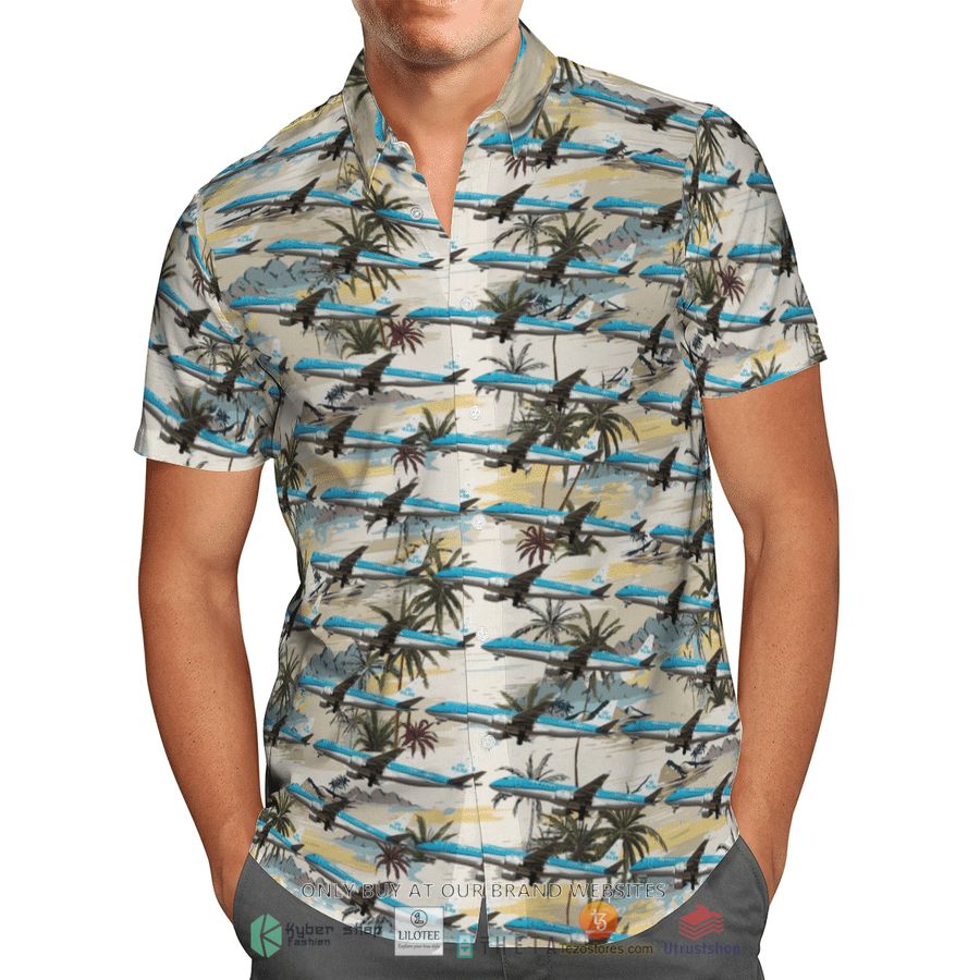 BEST KLM Royal Dutch Airlines Embraer 190 Hawaiian Shirt 4 klm royal dutch airlines embraer 190 short sleeve hawaiian shirt 4 99633