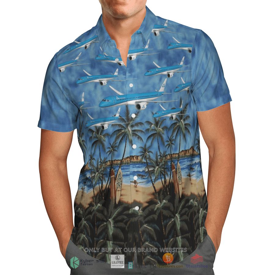 BEST KLM Royal Dutch Airlines Embraer E195-E2 Hawaiian Shirt 4 klm royal dutch airlines embraer e195 e2 short sleeve hawaiian shirt 4 96350