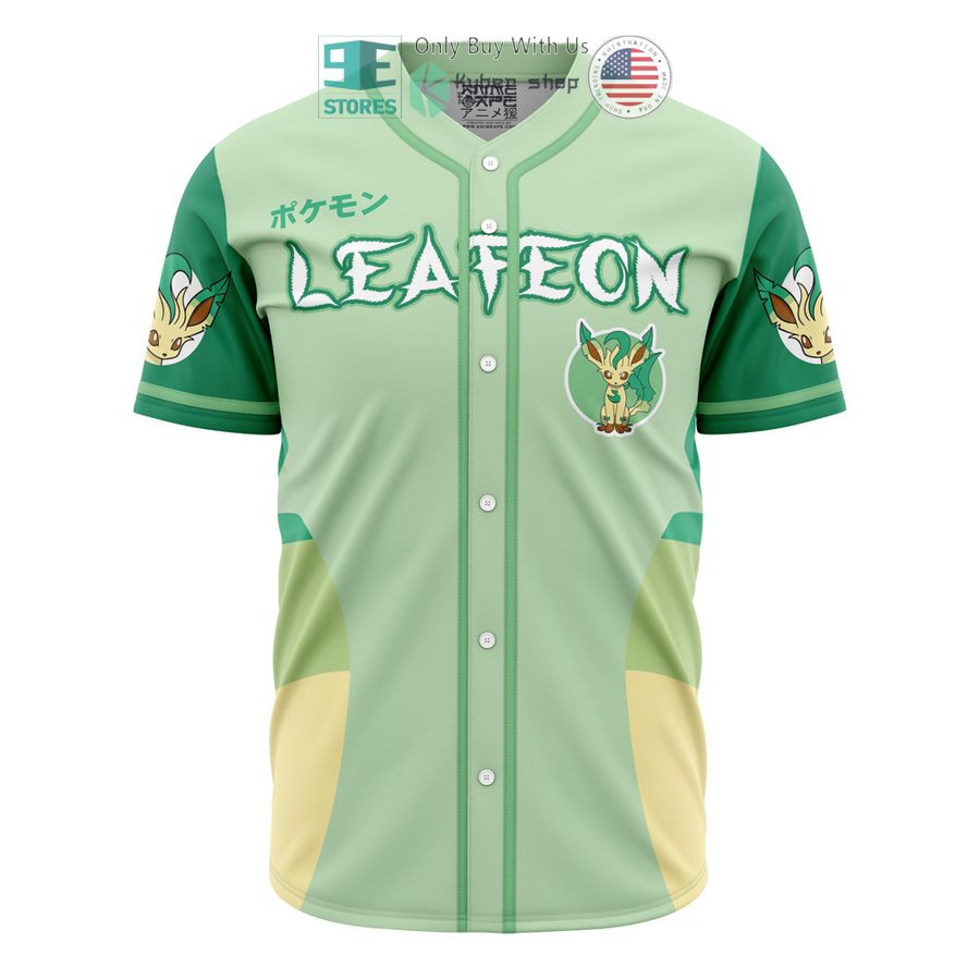 leafeon eeveelution pokemon baseball jersey 2 58301