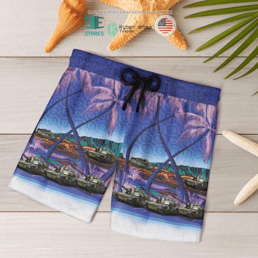 NEW Leclerc French Army purple Hawaii Shirt, Shorts 14 leclerc french army purple hawaiian shirt shorts 14 90465
