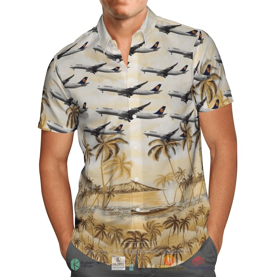 BEST Lufthansa Airbus A340-300 Hawaiian Shirt 3 lufthansa airbus a340 300 short sleeve hawaiian shirt 3 54355