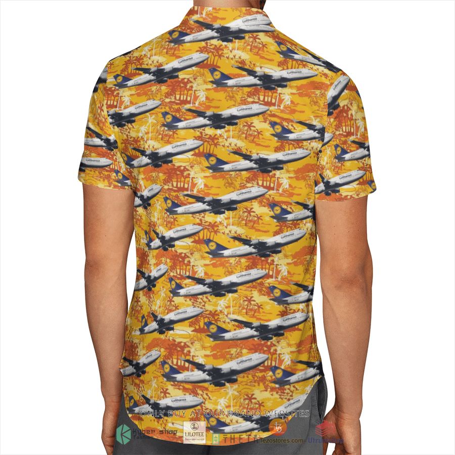BEST Lufthansa Boeing 747-400 Yellow Hawaiian Shirt 6 lufthansa boeing 747 400 yellow short sleeve hawaiian shirt 6 17294