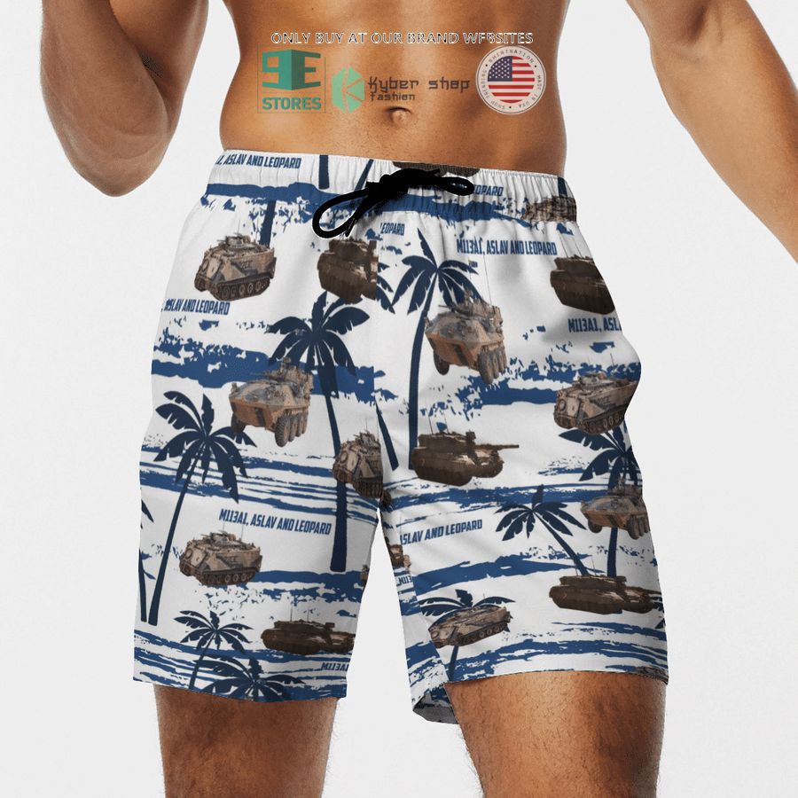 NEW M113A1 ASLAV and Leopard Australian Army white Hawaii Shirt, Shorts 13 m113a1 aslav and leopard australian army white hawaiian shirt shorts 13 76890