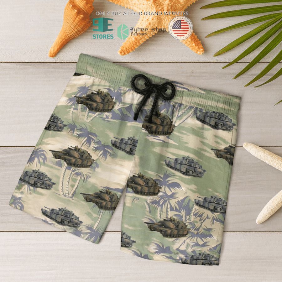 NEW M1A1 Abram's Australian Army green Hawaii Shirt, Shorts 14 m1a1 abrams australian army green hawaiian shirt shorts 14 82124