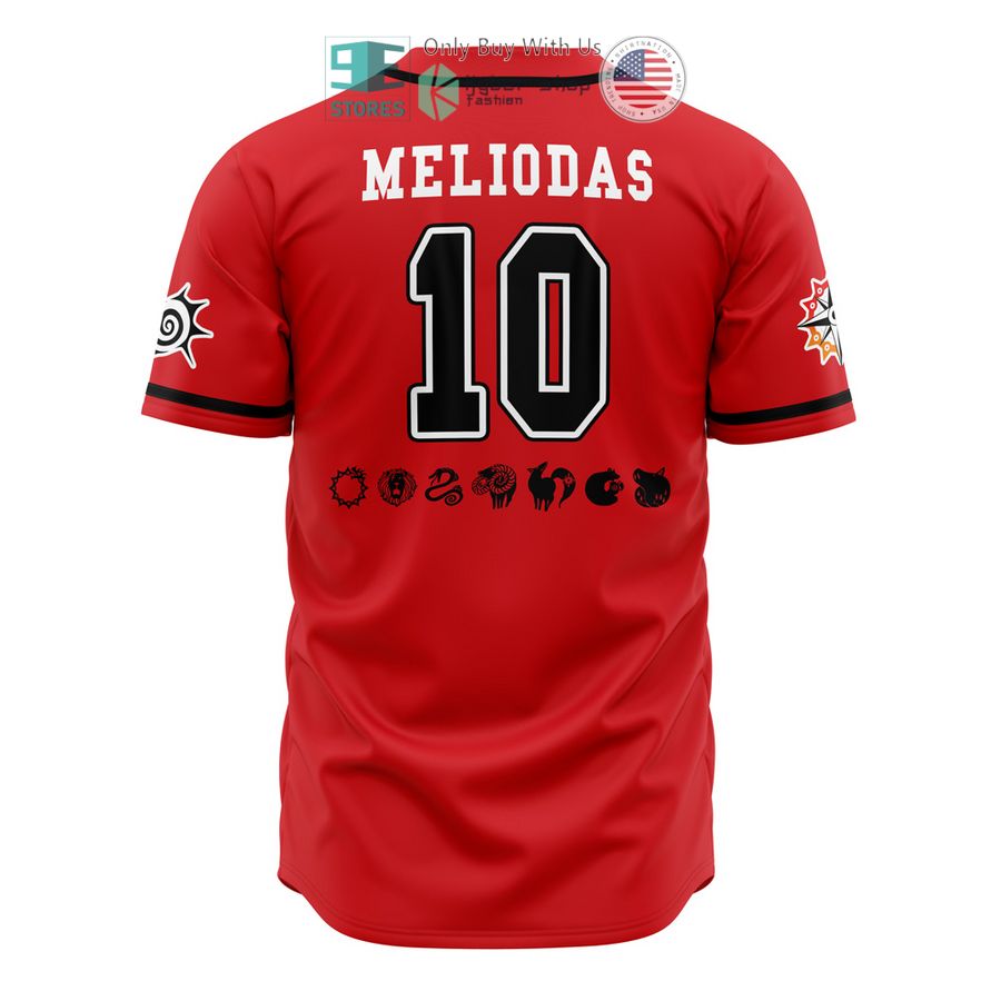 NEW Meliodas Seven Deadly Sins Baseball Shirt 3 meliodas seven deadly sins baseball jersey 3 76043