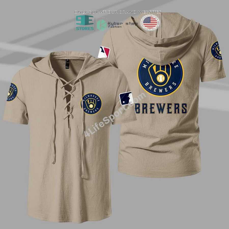 NEW Milwaukee Brewers Men Drawstring Shirt 3 milwaukee brewers drawstring shirt 3 89755