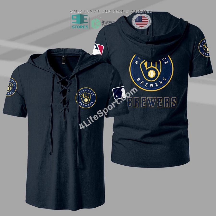NEW Milwaukee Brewers Men Drawstring Shirt 4 milwaukee brewers drawstring shirt 4 8466
