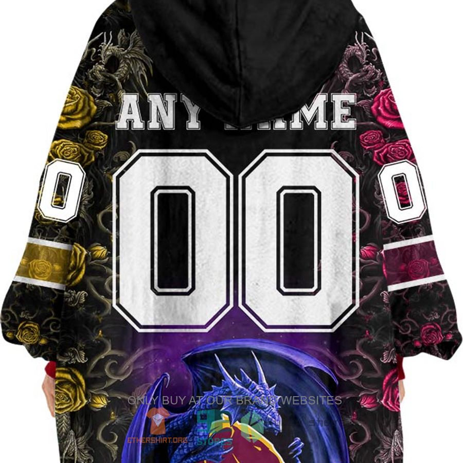 HOT NRL Brisbane Broncos Rose Dragon Personalized Sherpa Hoodie Blanket 3 nrl brisbane broncos rose dragon personalized fleece hoodie blanket 3 97682