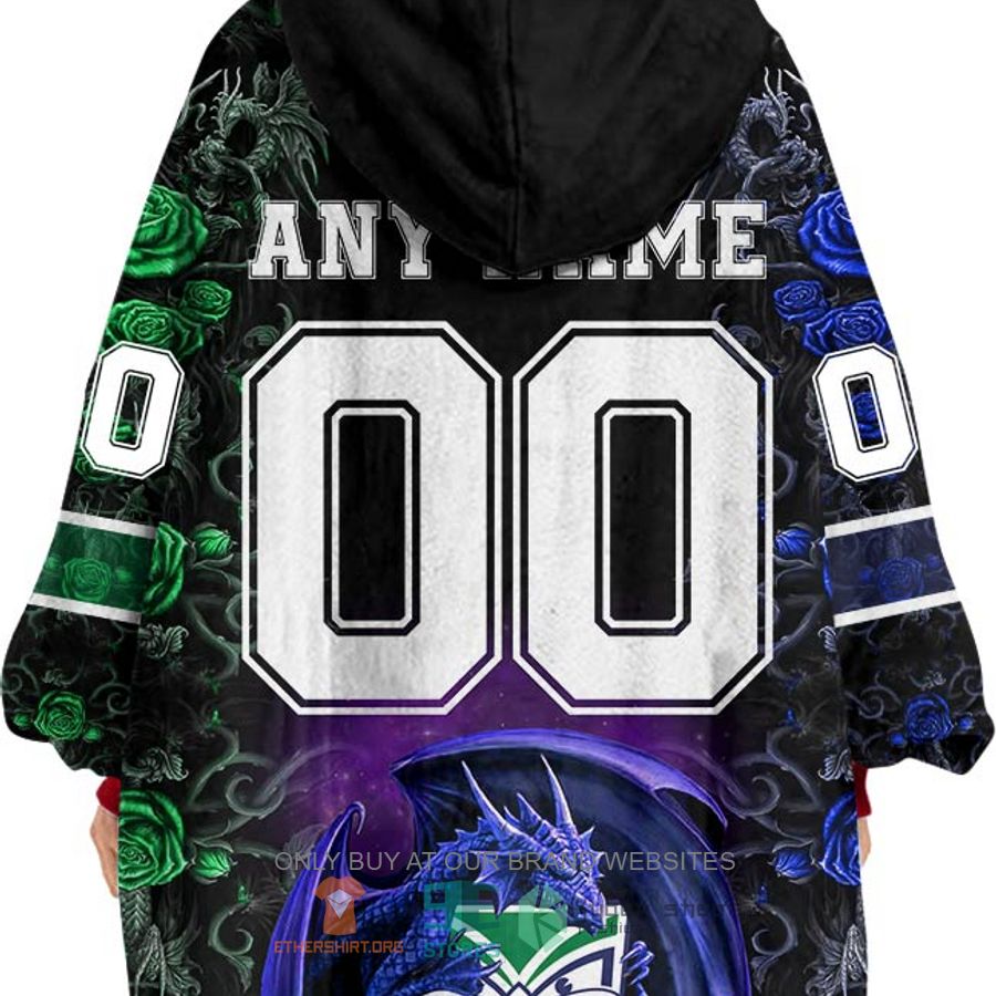 HOT NRL NZ Warriors Rose Dragon Personalized Sherpa Hoodie Blanket 3 nrl nz warriors rose dragon personalized fleece hoodie blanket 3 48654