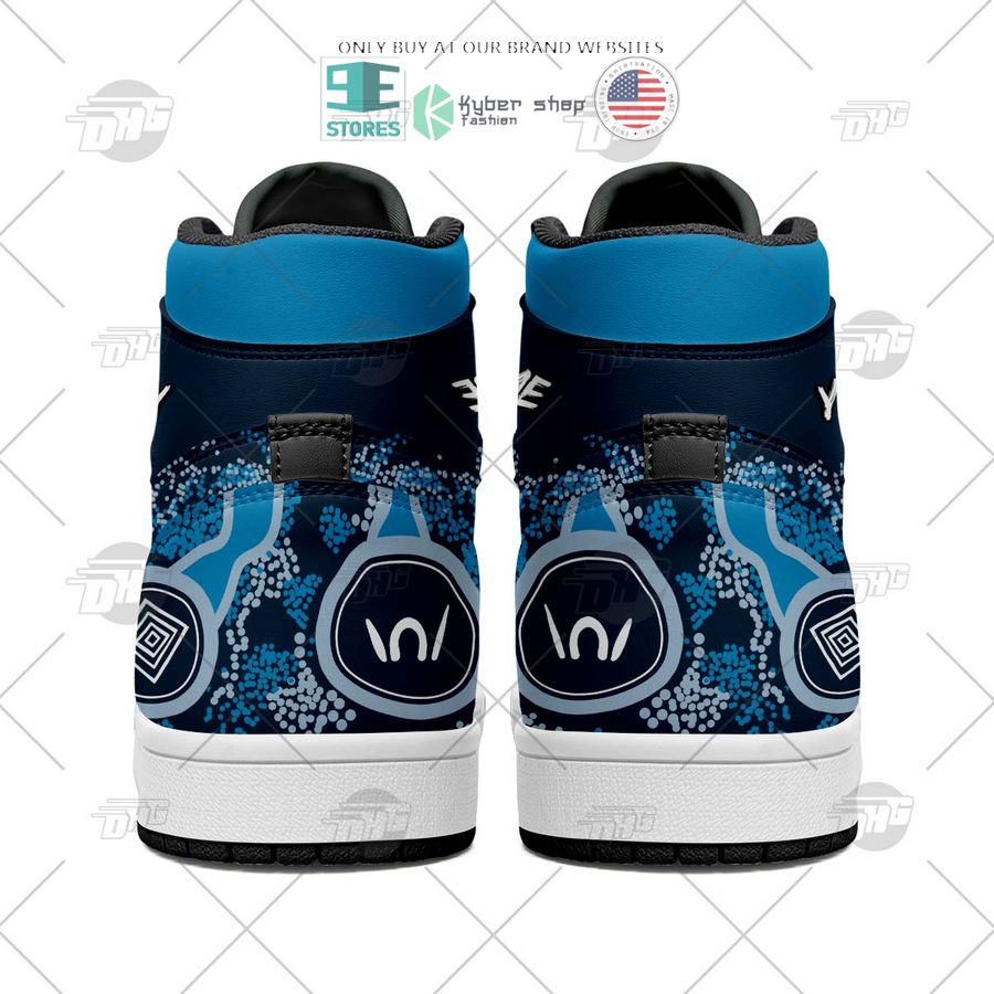 NEW Carlton Blues Indigenous Custom Name Air Jordan 1 Sneaker 6 personalized afl carlton blues indigenous air jordan high top shoes 6 97286