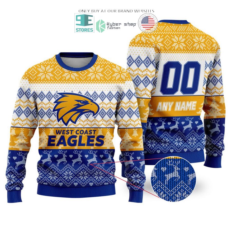 personalized afl west coast eagles christmas sweater sweatshirt 1 97680