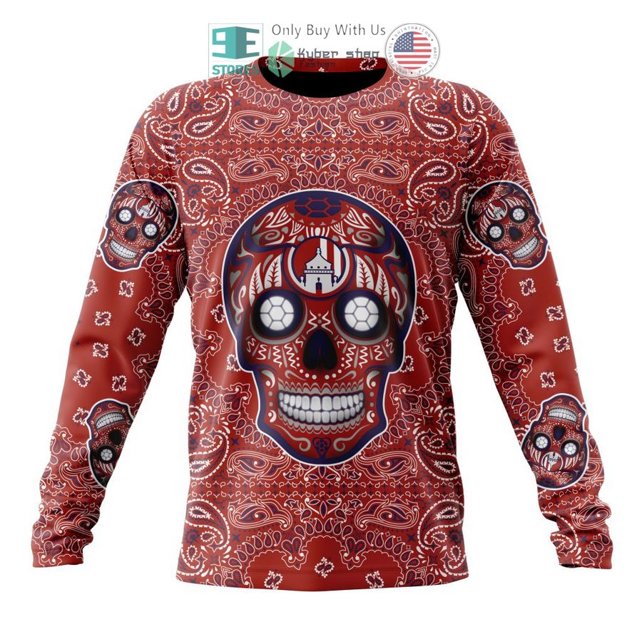 NEW Personalized Atletico San Luis Sugar Skull Dia De Muertos 3D Hoodie, Shirt 6 personalized atletico san luis sugar skull dia de muertos 3d shirt hoodie 6 34002