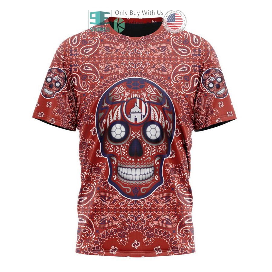 NEW Personalized Atletico San Luis Sugar Skull Dia De Muertos 3D Hoodie, Shirt 8 personalized atletico san luis sugar skull dia de muertos 3d shirt hoodie 8 83440