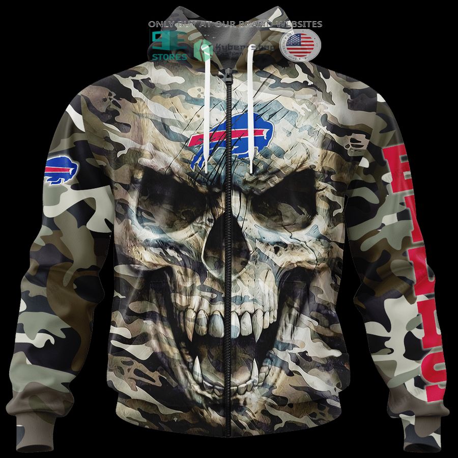 NEW Buffalo Bills Skull Camo Custom Name Hoodie, Shirt 6 personalized buffalo bills skull camo 3d shirt hoodie 6 90164