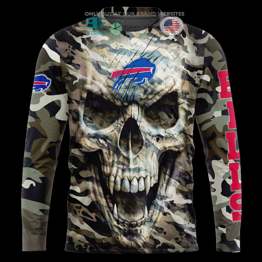 NEW Buffalo Bills Skull Camo Custom Name Hoodie, Shirt 7 personalized buffalo bills skull camo 3d shirt hoodie 7 60779