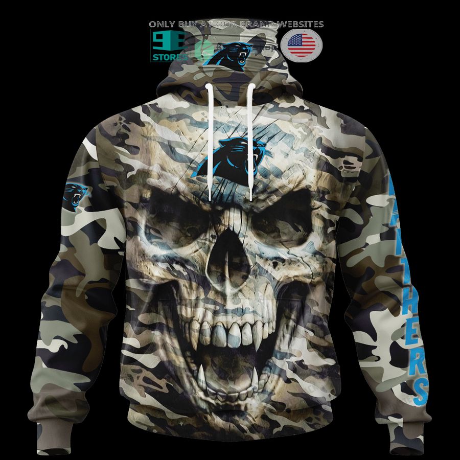 NEW Carolina Panthers Skull Camo Custom Name Hoodie, Shirt 5 personalized carolina panthers skull camo 3d shirt hoodie 5 27863