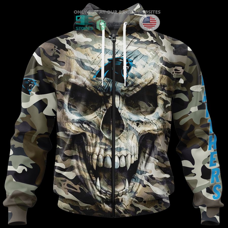 NEW Carolina Panthers Skull Camo Custom Name Hoodie, Shirt 6 personalized carolina panthers skull camo 3d shirt hoodie 6 56787