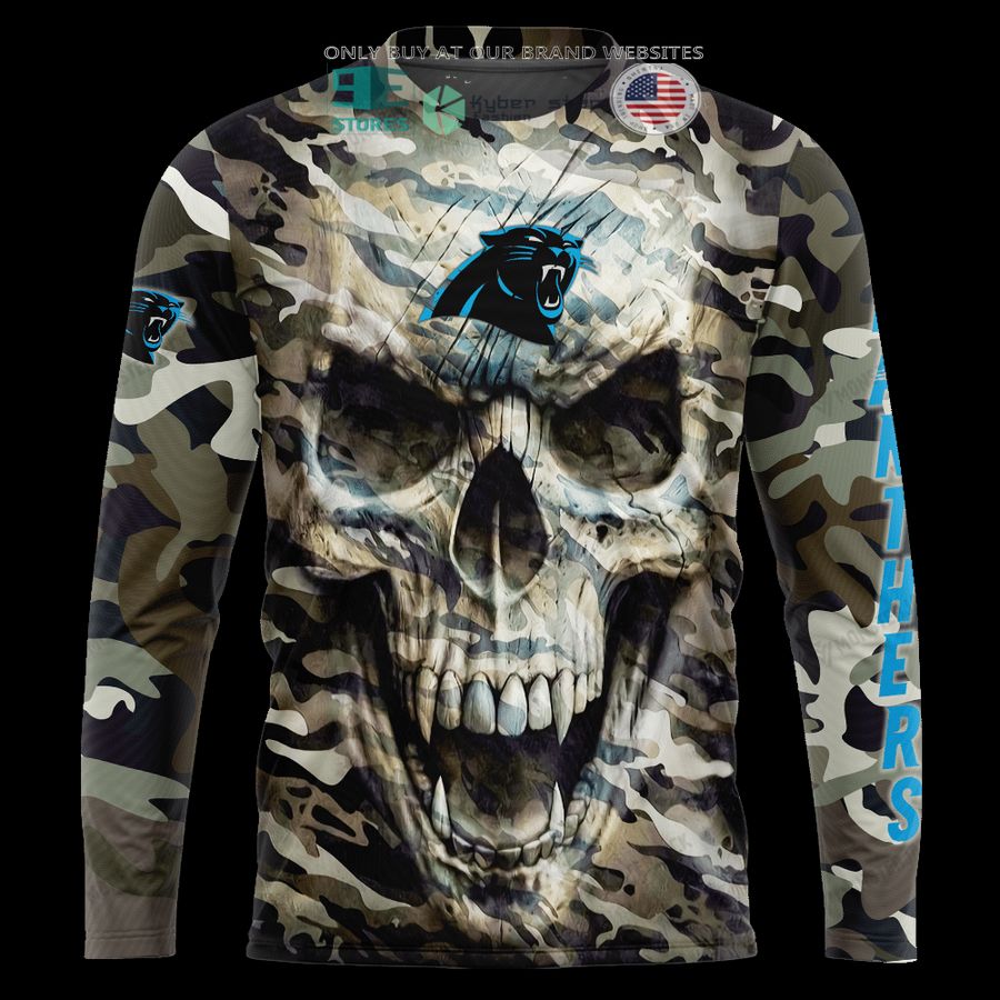 NEW Carolina Panthers Skull Camo Custom Name Hoodie, Shirt 7 personalized carolina panthers skull camo 3d shirt hoodie 7 51444