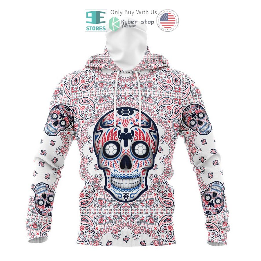 NEW Personalized CF Monterrey Sugar Skull Dia De Muertos 3D Hoodie, Shirt 4 personalized cf monterrey sugar skull dia de muertos 3d shirt hoodie 4 96761