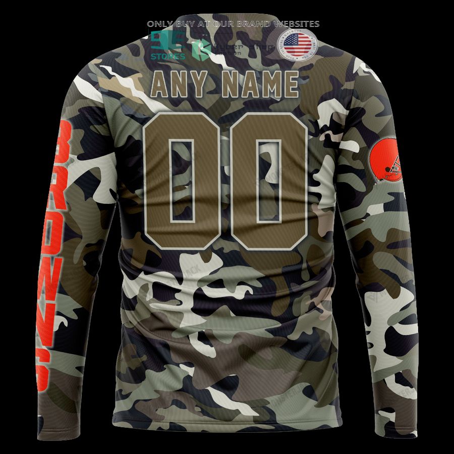 NEW Cleveland Browns Skull Camo Custom Name Hoodie, Shirt 12 personalized cleveland browns skull camo 3d shirt hoodie 12 86076