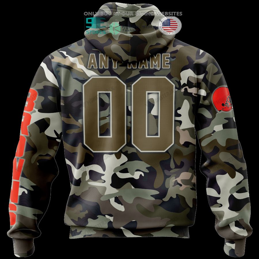 NEW Cleveland Browns Skull Camo Custom Name Hoodie, Shirt 7 personalized cleveland browns skull camo 3d shirt hoodie 7 28067