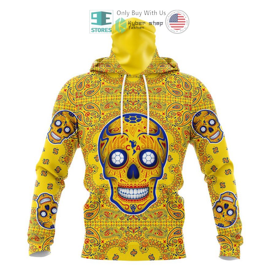 NEW Personalized Club America Sugar Skull Dia De Muertos 3D Hoodie, Shirt 4 personalized club america sugar skull dia de muertos 3d shirt hoodie 4 50306