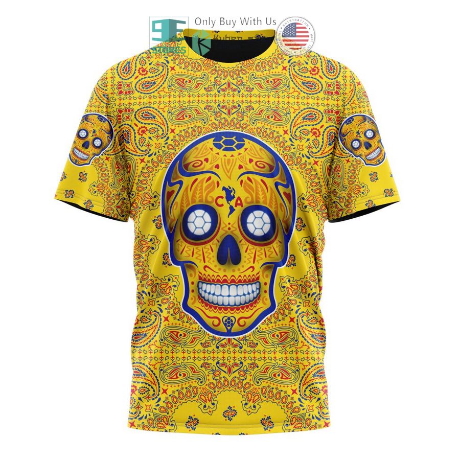 NEW Personalized Club America Sugar Skull Dia De Muertos 3D Hoodie, Shirt 8 personalized club america sugar skull dia de muertos 3d shirt hoodie 8 2764