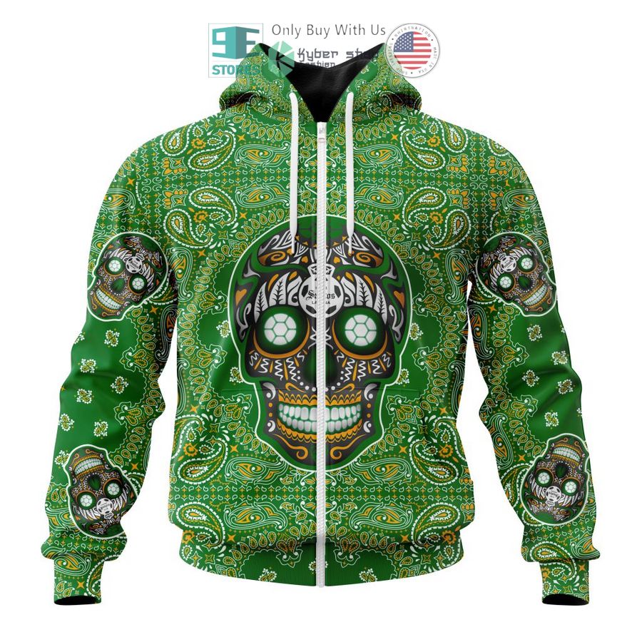 personalized club santos laguna sugar skull dia de muertos 3d shirt hoodie 2 59745