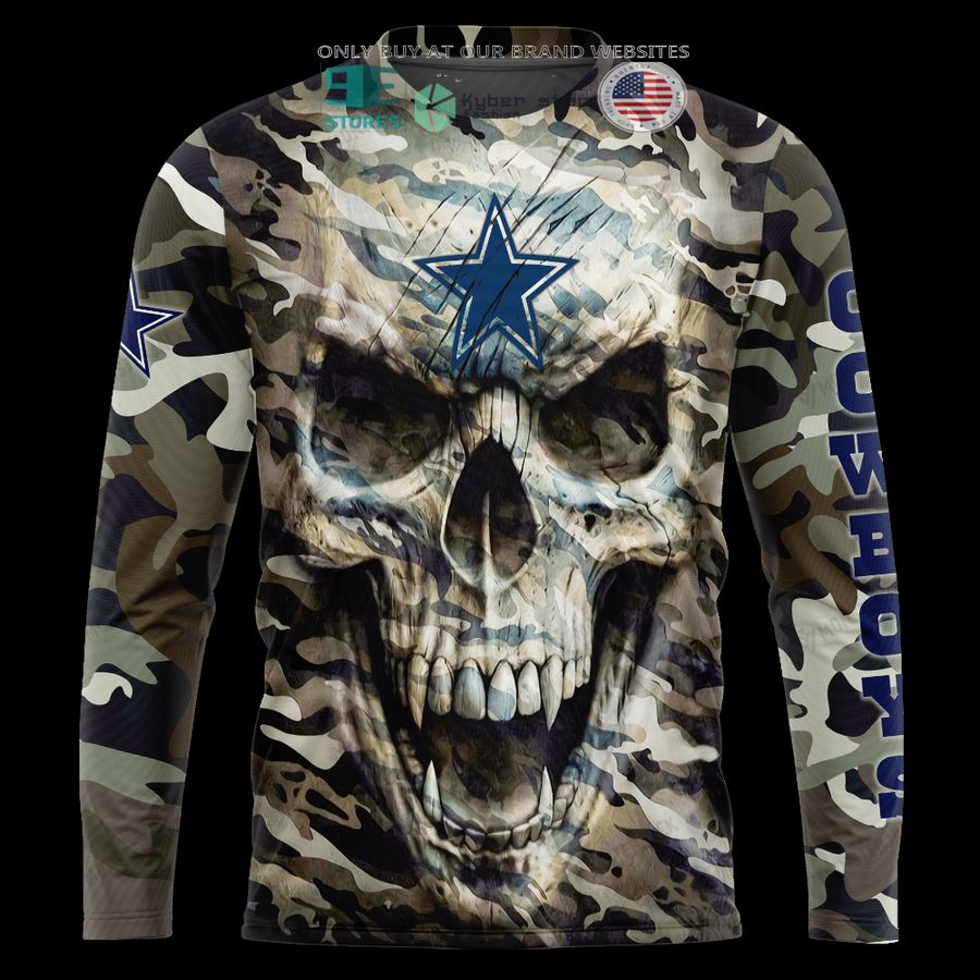 NEW Dallas Cowboys Skull Camo Custom Name Hoodie, Shirt 11 personalized dallas cowboys skull camo 3d shirt hoodie 11 97120